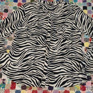 Zebra Print Croft & Barrow long sleeve shirt sx XL